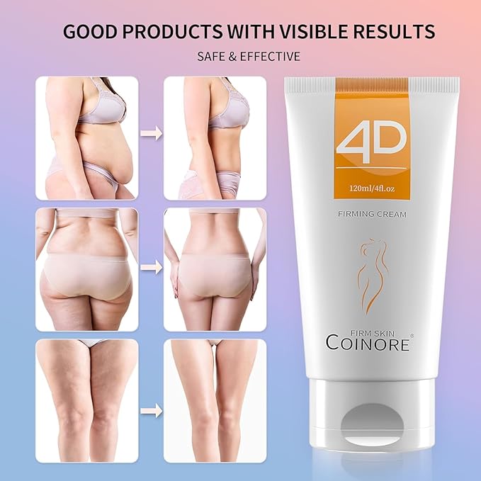 B Flat Belly Firming Cream - Fast Absorbing Moisturizer Firming, Tightening Cream for Belly, Thigh & Buttocks for Women & Men, 4.0 Fl Oz-CubbioJoy