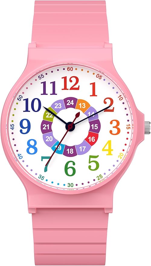 Kids Analog Watch Boys Girls, 30M Waterproof, Sports Watch for Boys, Easy to Read Children's Thin Dial Wrist Watches with Soft Band, for Ages 5-15 Kids Great Birthday Gifts Christmas Day-CubbioJoy