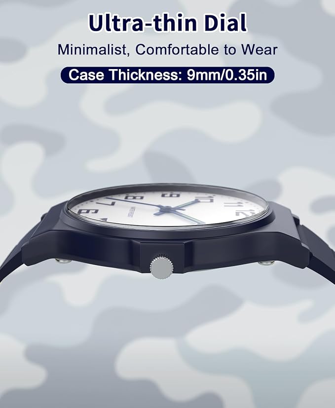 Kids Analog Watch Boys Girls, 30M Waterproof, Sports Watch for Boys, Easy to Read Children's Thin Dial Wrist Watches with Soft Band, for Ages 5-15 Kids Great Birthday Gifts Christmas Day-CubbioJoy