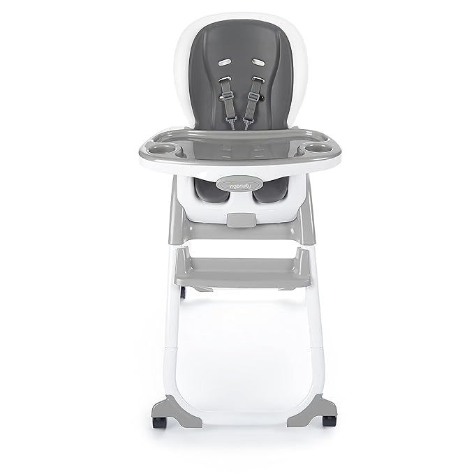 Ingenuity SmartClean Trio Elite 3-in-1 Convertible Baby High Chair, Toddler Chair, and Dining Booster Seat, For Ages 6 Months and Up, Unisex - Slate-CubbioJoy