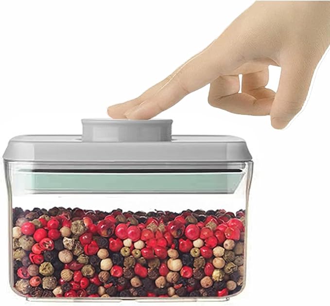 Airtight Food Storage Container - 0.52qt / 520ml Mini Rectangle Pop Containers With Lids, Bpa Free Stackable Container Snacks Candy Salt Herbs Spices-CubbioJoy