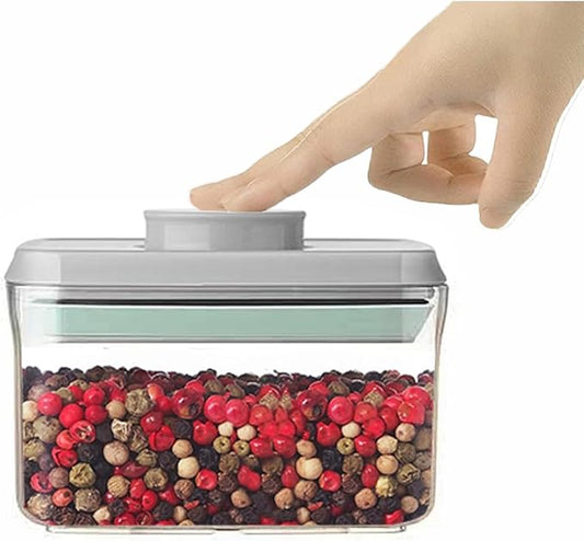 Airtight Food Storage Container - 0.52qt / 520ml Mini Rectangle Pop Containers With Lids, Bpa Free Stackable Container Snacks Candy Salt Herbs Spices-CubbioJoy