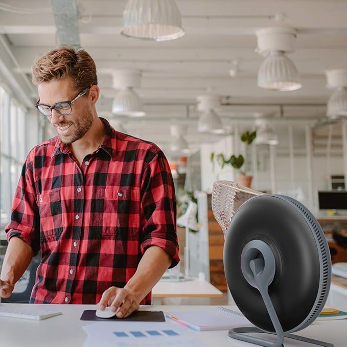 IQAir Atem Desk Air Purifier for Home, Office, Desktop, Small Room up to 150 sq ft, HyperHEPA Filter for Bacteria, Viruses, Allergens, Pets, Asthma, Pollen, Dust, Swiss Design, Made in Germany, Black-CubbioJoy