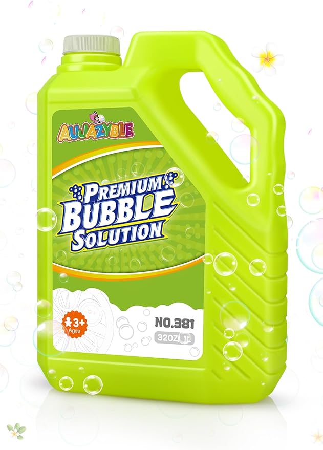 Bubble Solution Refills 32OZ | Giant Bubbles Refill Solution | Bubbles Bulk for Bubble Machine, Bubble Gun, Bubble Wands, Bubble Mower | Bubbles for Kids in Summer Celebrations Party Favor-CubbioJoy