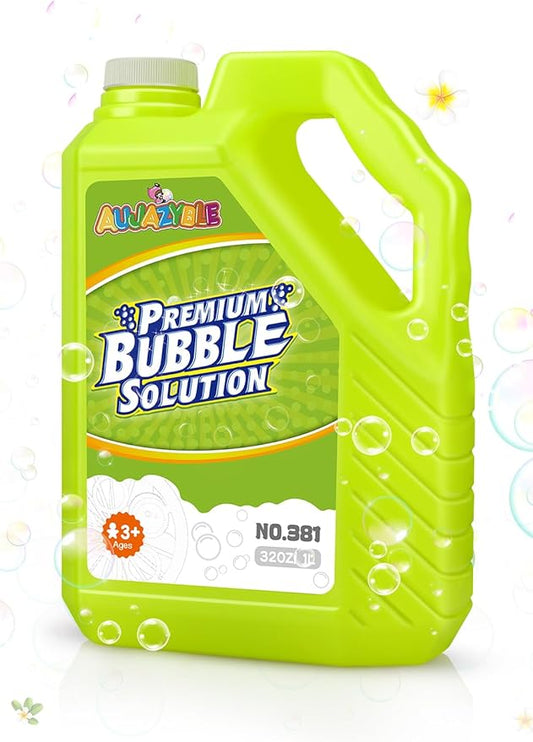 Bubble Solution Refills 32OZ | Giant Bubbles Refill Solution | Bubbles Bulk for Bubble Machine, Bubble Gun, Bubble Wands, Bubble Mower | Bubbles for Kids in Summer Celebrations Party Favor-CubbioJoy