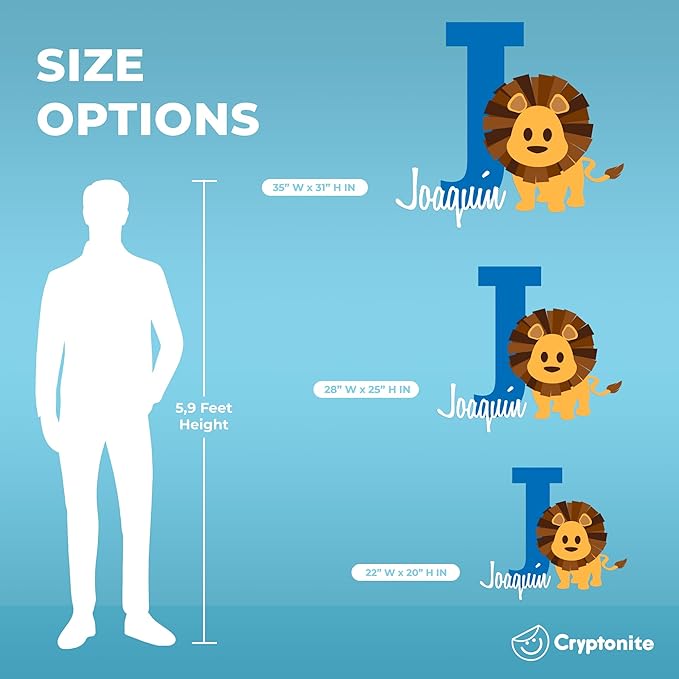 CRYPTONITE Lion King Personalized Name Decal, Multicolor Options, Wall Decor, Vinyl, for Baby & Kids-CubbioJoy