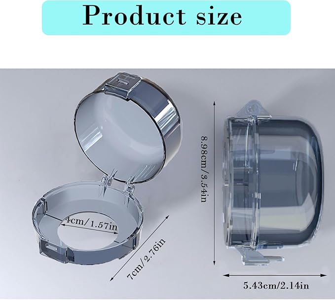 2 Pack Deadbolt Child Safety Lock Cover, Child Proof Door Knob Cover, Large Size Door Safety Deadbolt Lock for Kids, 2.76 * 2.14"-CubbioJoy