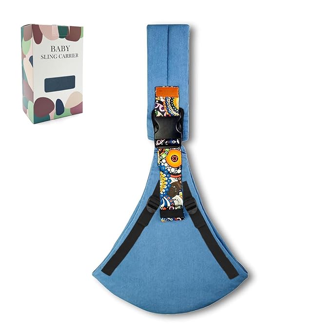 Baby Sling Carrier 2025 Baby Carrier Newborn to Toddler Sling Lightweight Baby Carrier Sling with Adjustable Straps Toddler Carrier Baby Wrap Sling for 10-30 lbs (Blue)-CubbioJoy