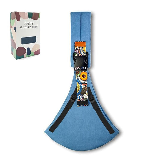 Baby Sling Carrier 2025 Baby Carrier Newborn to Toddler Sling Lightweight Baby Carrier Sling with Adjustable Straps Toddler Carrier Baby Wrap Sling for 10-30 lbs (Blue)-CubbioJoy