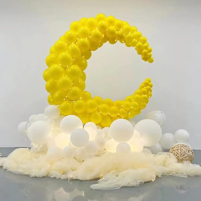 140pcs Yellow Round Balloons Different Sizes 18 12 10 5 Inch Latex Balloons for Arch Decoration Party Balloon Kit for Graduation Birthday Party Wedding Balloon Baby Shower Decoration-CubbioJoy