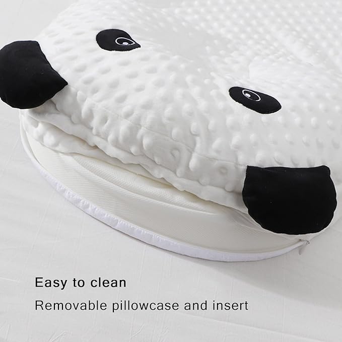 Infants Feeding Pillow, Infants Multifunctional Feeding Support Pillow 3 Piece Set, Infants Anti Breastfeeding Anti Choking Bed Medium Feeding Pillow, Travel Portable Removable Support Pillow, Cream-CubbioJoy