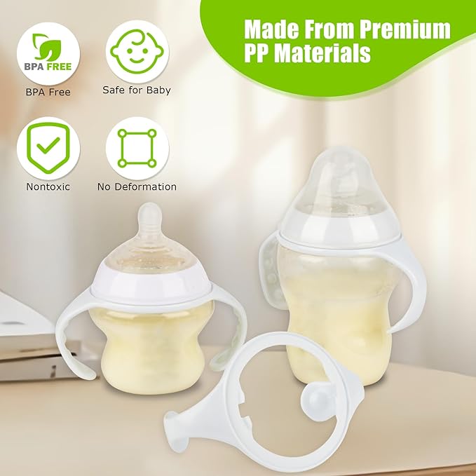 6 Pack Baby Bottle Handles for Tommee Tippee Baby Bottles, Easy Grip Bottle Holder for Newborn-CubbioJoy