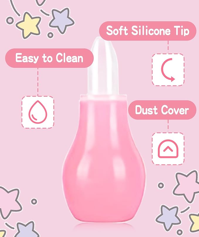 Baby Grooming and Healthcare Kit, Portable Baby Safety Care Set with Hair Brush Comb Nail Clipper Nasal Aspirator for Nursery Newborn Infant Girl Boy (32 in 1, Pink)-CubbioJoy