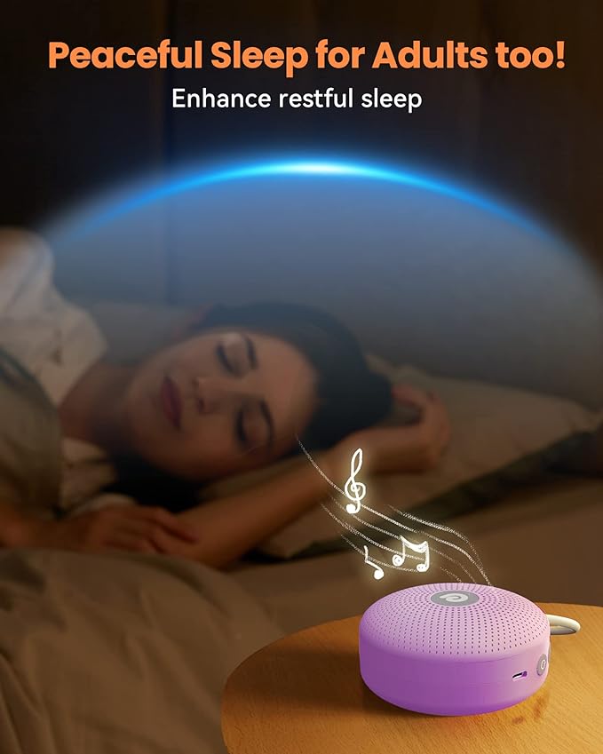 Dreamegg Baby Sleep Soother - Portable White Noise Machine Sound Machine Baby, Features Powerful Battery, 21 Soothing Sound, Noise Canceling for Office & Sleeping, Home, Travel, Gift-CubbioJoy