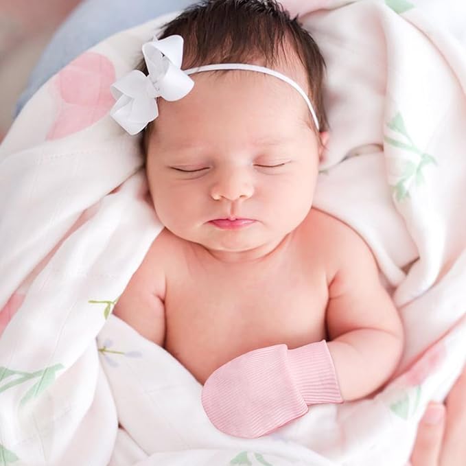 BQUBO 6 Pairs Newborn Baby Boys Girls Mittens 0-6 Months Unisex-Baby Infant Mittens Elastic No Scratch Wrist Gloves-CubbioJoy