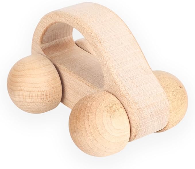 BOXOB Wooden Toys Cars, VehicleToy for Fine Motor Skill Development Wood Baby Push Race Car for Kids Toddlers Baby Boy Girl Birthday Nursery Decor Gift (Color 1)-CubbioJoy