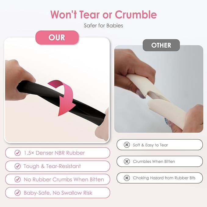 Baby Proofing Corners and Edges Protector Guards (16.5FT Edge +8 Corners), Soft Rubber Foam Edge Protector with Removable Double Sided Tapes, Furniture Table Bumper Guard for Baby Safety-Black-CubbioJoy