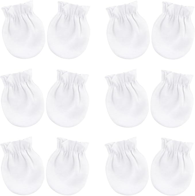BQUBO Newborn Infant Toddler Mittens No Scratch Cotton Elastic Wrist Gloves Hypoallergenic for 0-6 Months Baby Boys Girls-CubbioJoy