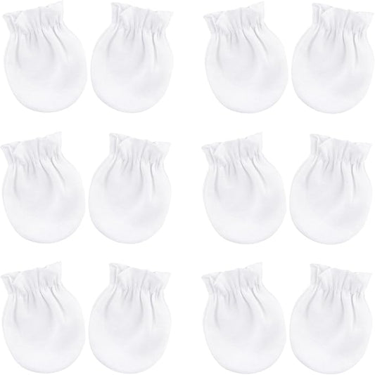 BQUBO Newborn Infant Toddler Mittens No Scratch Cotton Elastic Wrist Gloves Hypoallergenic for 0-6 Months Baby Boys Girls-CubbioJoy