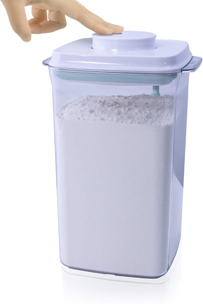 BopTop (1pc - 5lb Flour) Airtight Food Storage Container – Mechanical Silicone Seal Canister - BPA-Free - 4.2Qt-CubbioJoy