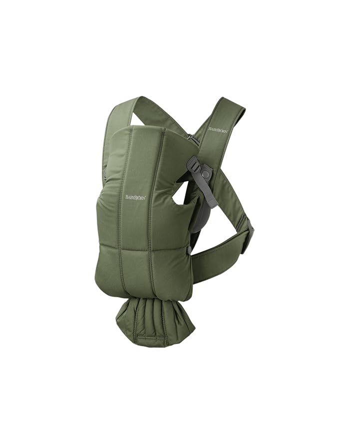 BabyBjörn Baby Carrier Mini, Woven, Dark Green-CubbioJoy