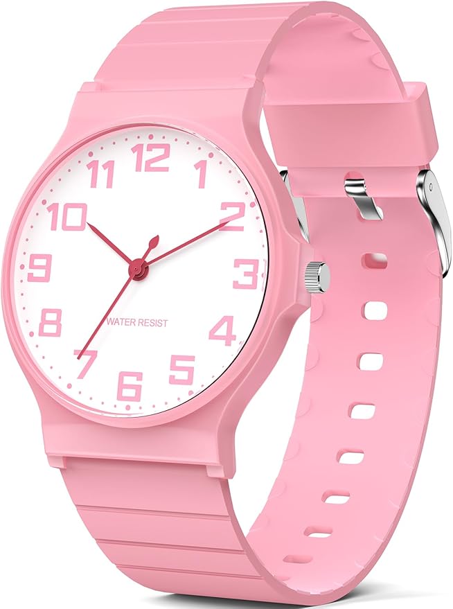 Kids Analog Watch Boys Girls, 30M Waterproof, Sports Watch for Boys, Easy to Read Children's Thin Dial Wrist Watches with Soft Band, for Ages 5-15 Kids Great Birthday Gifts Christmas Day-CubbioJoy