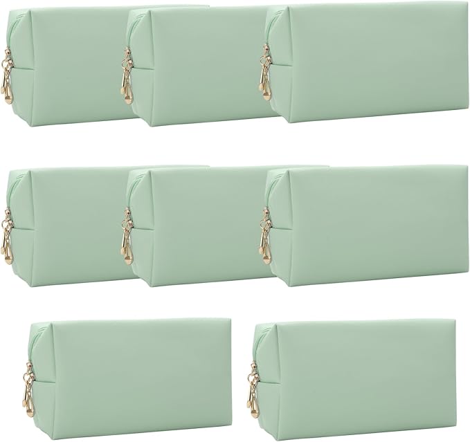Bridesmaid Proposal Gifts Letter Cosmetic makeup bag bulk for Wedding Party Favors Bachelorette party decorations Toiletry Organizer Bag Makeup Case Gift (8, Sage Green)-CubbioJoy