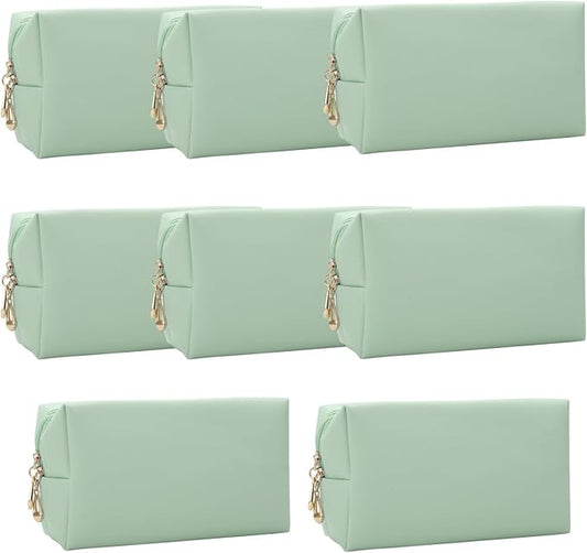 Bridesmaid Proposal Gifts Letter Cosmetic makeup bag bulk for Wedding Party Favors Bachelorette party decorations Toiletry Organizer Bag Makeup Case Gift (8, Sage Green)-CubbioJoy