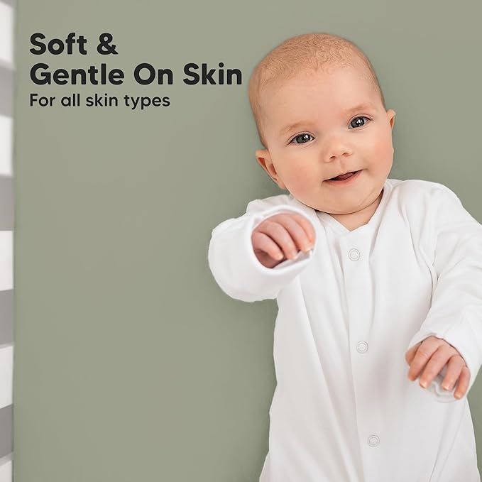 KeaBabies 2-Pack Organic Crib Sheets for Boys, Girls - 52x28 Fitted Crib Mattress Sheet Neutral, Breathable Jersey Cotton Cover for Baby Bed, Toddler Mattress, Soft & Cute Prints (Lichen)-CubbioJoy