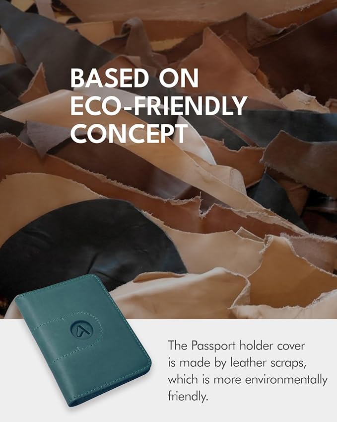 ALLIVE Genuine Leather Passport Holder with Airtag, Travel Must Haves Airport Essentials, Passport Cover Case Travel Gifts-CubbioJoy