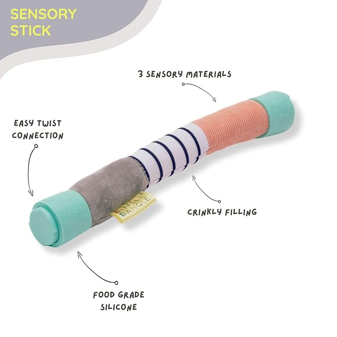 DINGLE DANGLE - Travel Mobile - Lightweight, Portable Baby Mobile - Keeping Baby Happy at Home or on the Go! Newborn Essentials Must Haves - Great Baby Registry or Shower Gift - Featured on Shark Tank-CubbioJoy