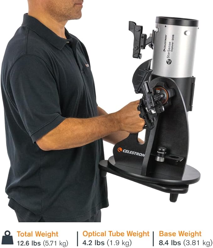 Celestron StarSense Explorer 114AZ App-Enabled Telescope – 114mm Tabletop Dobsonian with Smartphone Dock & StarSense App – iPhone & Android Compatible – Easy-to-Use for Beginners-CubbioJoy