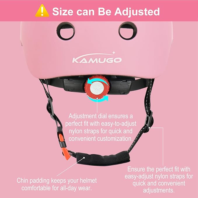 KAMUGO Toddler Helmet Kids Bike Helmet for Girls Boys Ages 2-8 Years,Toddler Bicycle Helmet Suitable for Skateboard Scooter Roller Skating Inline Roller Skating-CubbioJoy