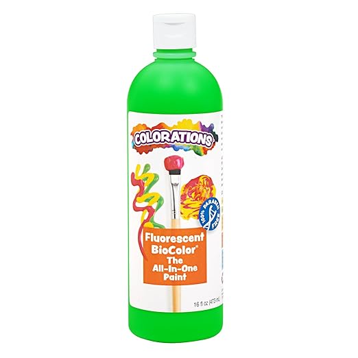 Colorations BioColor FBIOGR Fluorescent Green Paint - 16 oz.-CubbioJoy