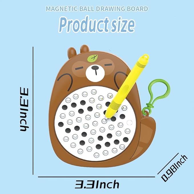 1PCS Sea Otter Magnetic Drawing Board for Kids & Toddlers with Beads and Magnet Stylus Pen - Magnetic Travel Toy for Airplane & Car Ride Activities for Kids-CubbioJoy