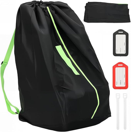 Car Seat Travel Bag for Airplane: Carseat Bags for Air Travel, Waterproof Durable Carrier Cover for Infant & Toddler Car Seats,Portable Carseat Cover with Shoulder Straps and 2 Luggage Tags-CubbioJoy
