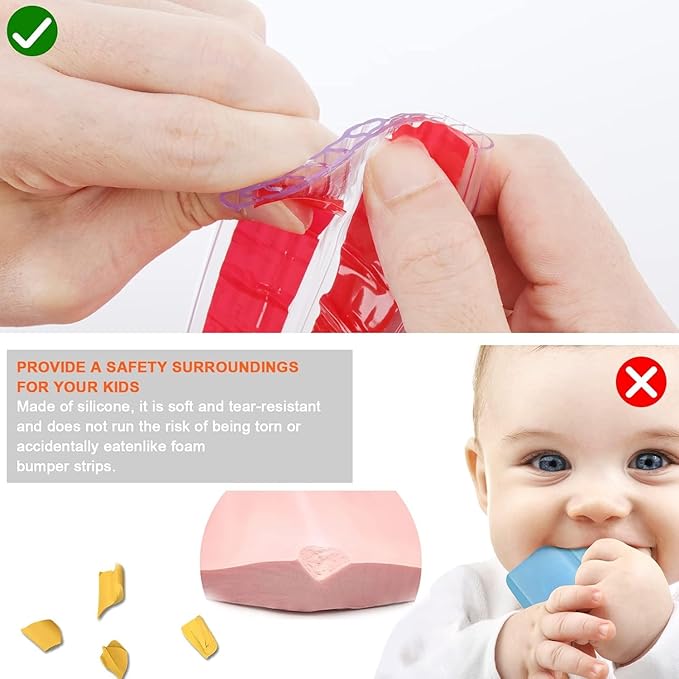 Baby Proofing 16.4ft Long (1.19" Wide) Corner Protector Baby Corner Guards Furniture Corner & Edge Safety Bumpers Clear Baby Proofing Bumper Cushion for Table Furniture Sharp Corners-CubbioJoy