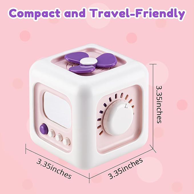 Busy Cube Toys for 1 Year Old Girl Gifts, Montessori for Baby Girl, Travel Sensory Toys for Toddlers 1-3, Learning Fine Motor Skills| 1st Birthday Girl Gifts 12 Months +-CubbioJoy