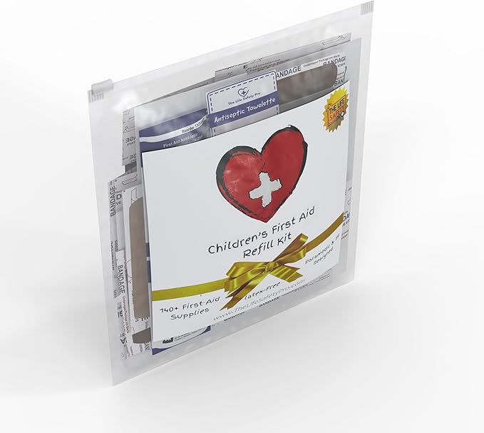 Children's First Aid Kit Refill - Xtra Large Size - 145 First Aid Supplies to Refill 2 Medium First Aid Kits from The Life Safety Pro-CubbioJoy