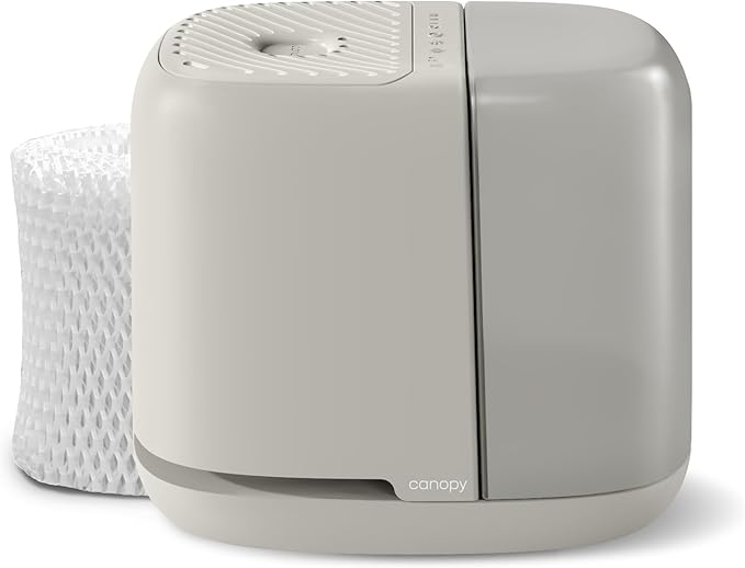 Canopy Bedside Humidifier 2.0, Moonstruck, 36 HR Run Time, 2.5L Capacity - Reading Light & White Noise - Alleviate Symptoms of Allergies, Cold, Dry Skin - Humidifier, Filter, Power Cord & Adapter-CubbioJoy