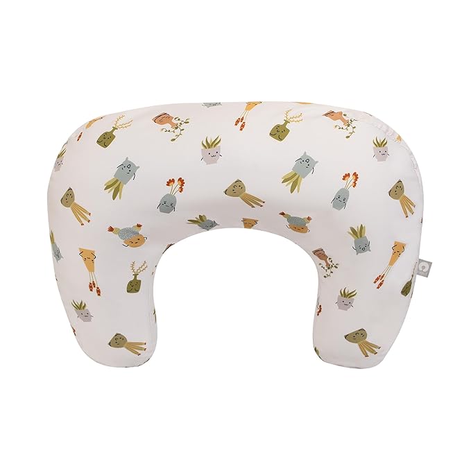 Boppy Nursing Pillow - Ergonomic Bottle & Breastfeeding Pillow with High, Firm, Large Area, Water-Repellent Cushion with Washable Cover; Baby Safety Alliance Verified - Tan Happy Houseplants-CubbioJoy