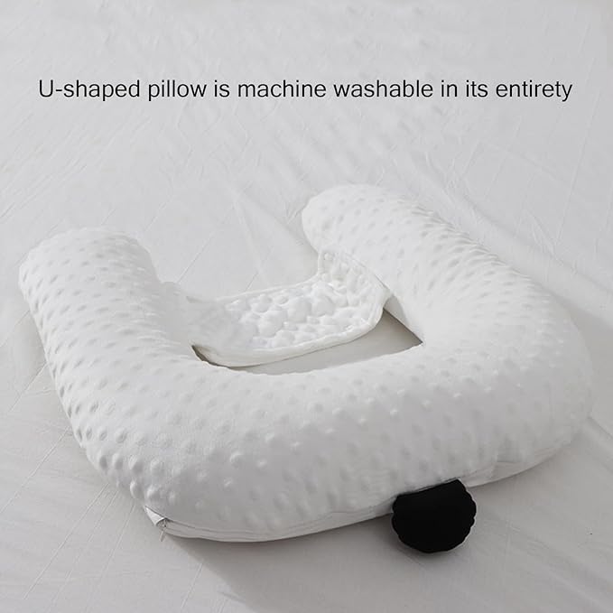 Infants Feeding Pillow, Infants Multifunctional Feeding Support Pillow 3 Piece Set, Infants Anti Breastfeeding Anti Choking Bed Medium Feeding Pillow, Travel Portable Removable Support Pillow, Cream-CubbioJoy