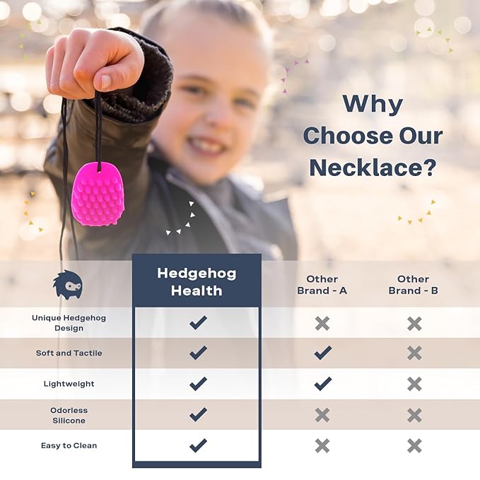 Chewy Necklace Sensory Aid for Kids, Ideal Teething Toy Made from Soft, Smooth, Food-Grade Silicone for Relief and Stimulation. Provides Comfort and Gentle Support for Children.-CubbioJoy