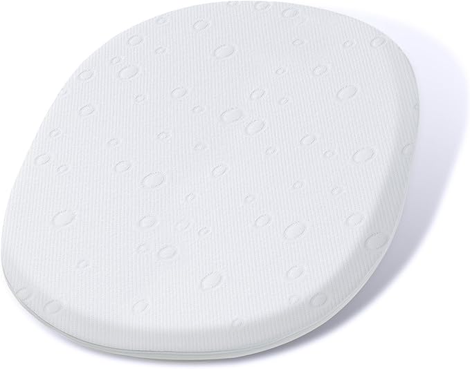Baby Bassinet Mattress, 24" x 20.8" x 2" Dual Sided Gel Memory Foam Mattress with Breathable Removable Soft Cover Fit for Graco Pack n Play Dome LX Bassinet-CubbioJoy