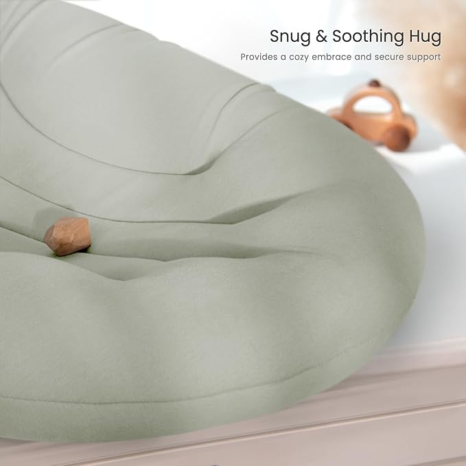 Baby Lounger for Newborn: Portable & Lightweight Pillow for Tummy Time Playtime & Diaper Changes - Skin-Friendly & Breathable for 0-12 Month Supervised Use-CubbioJoy
