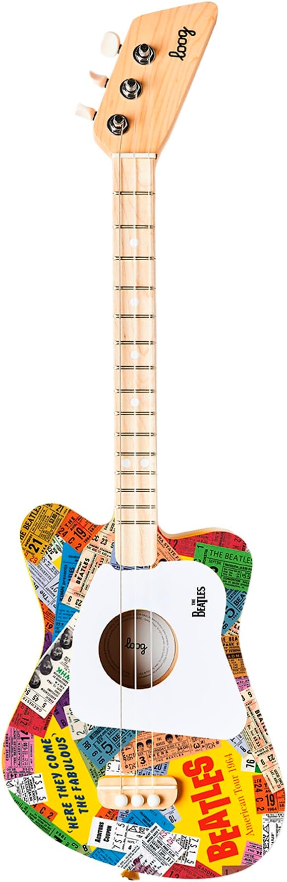 Beatles + Loog Mini Acoustic Guitar for Kids Toddler Children Ages 3+ (American Tour)-CubbioJoy