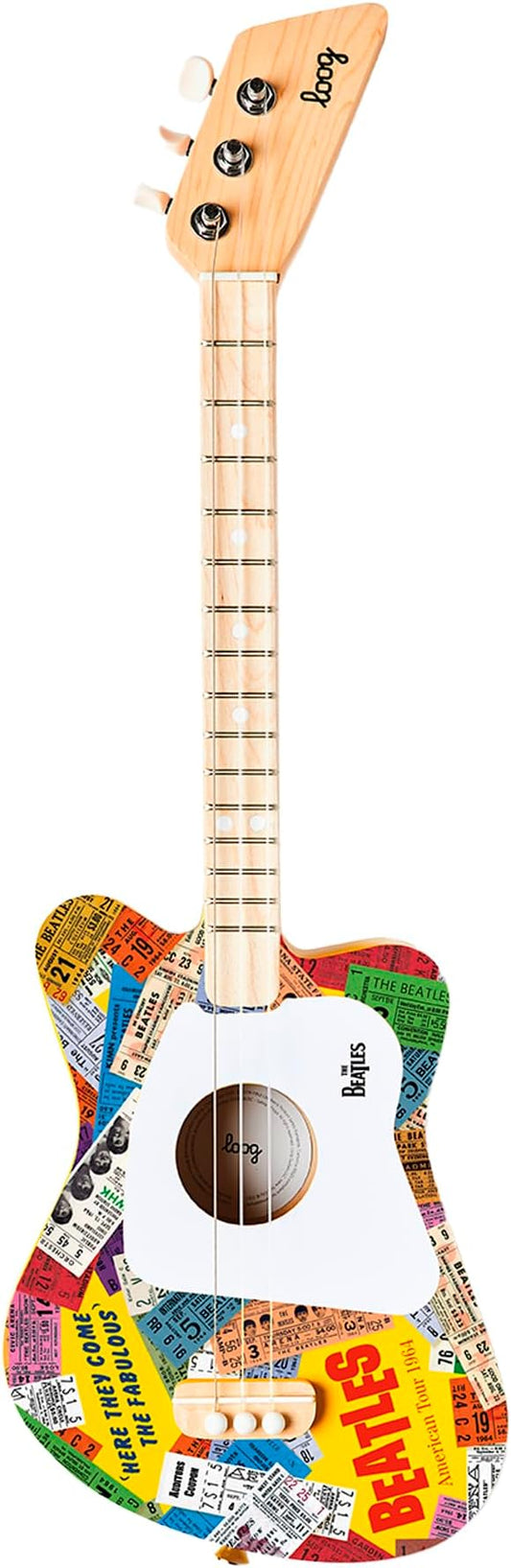 Beatles + Loog Mini Acoustic Guitar for Kids Toddler Children Ages 3+ (American Tour)-CubbioJoy