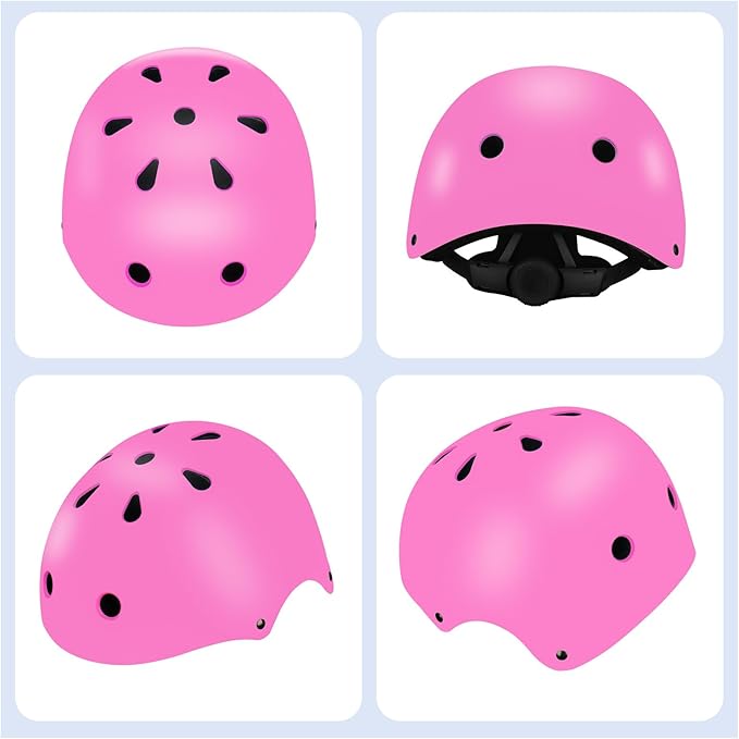 Color Gradient Adjustable Kids' Helmet with Knee & Elbow Pads Set | Multi-Sport Safety Gear for Boys & Girls Ages 5-14 | Skateboarding, Scooters, Roller & Inline Skating, Longboarding-CubbioJoy