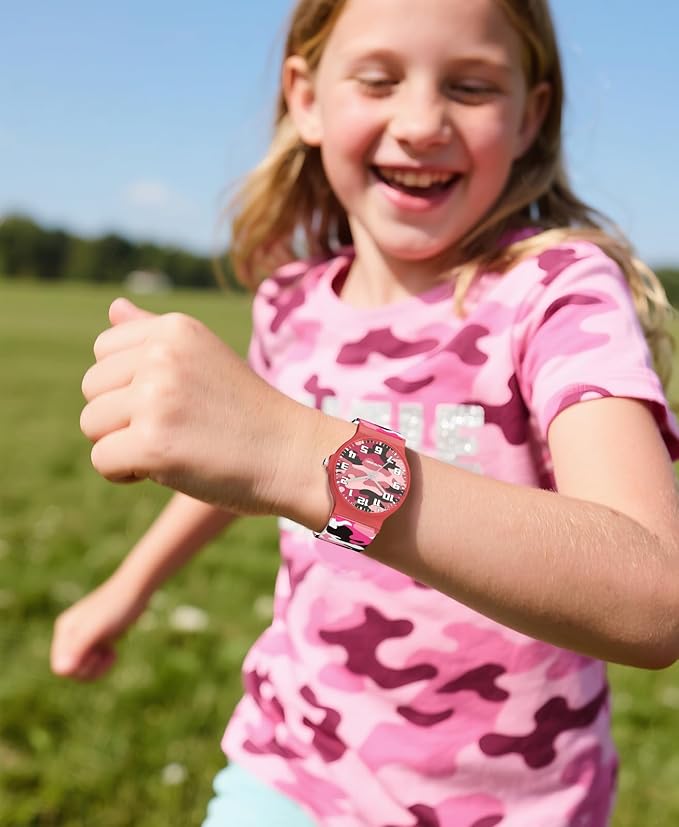 Kids Analog Watch Boys Girls, 30M Waterproof, Sports Watch for Boys, Easy to Read Children's Thin Dial Wrist Watches with Soft Band, for Ages 5-15 Kids Great Birthday Gifts Christmas Day-CubbioJoy