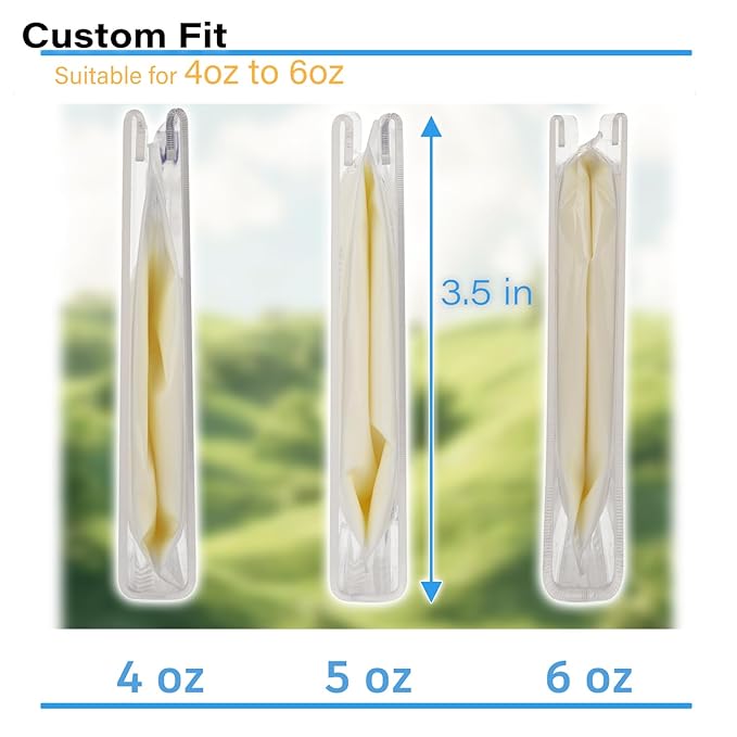 Breastmilk Storage Container with 4 Freezer Flattener Kit to Flatten Standing Breast Milk Bags in Organizer Bins Save Refrigerator Space |Vertical Storage-CubbioJoy